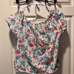 Flowered shortsleeve crop top Old Navy